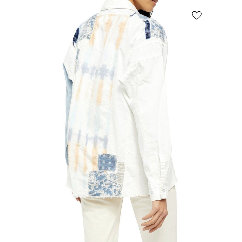 Free People Costa Ballena Patchwork Button Up Shi… - image 2